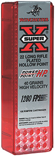 WINCHESTER SUPER-X 22LR 40GR PPP-HP 1280FPS 100RD 20BX/CS - for sale