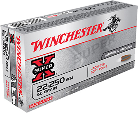 WINCHESTER SUPER-X 22-250 REM 55GR PSP 20RD 10BX/CS - for sale
