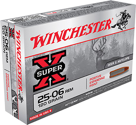 WINCHESTER SUPER-X 25-06 REM 120GR EXPAND PNT 20RD 10BX/CS - for sale