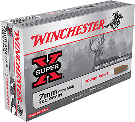 WINCHESTER SUPER-X 7MM REM MAG 150GR POWER POINT 20RD 10BX/CS - for sale