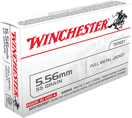 WINCHESTER USA 5.56X45 55GR FMJ 20RD 50BX/CS - for sale