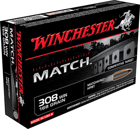 WIN MATCH 308WIN 168GR SM BTHP 20/ - for sale