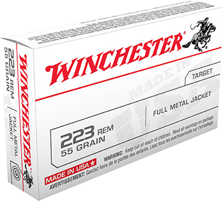 WINCHESTER USA 223 REMINGTON 20RD 50BX/CS 55GR FMJ - for sale
