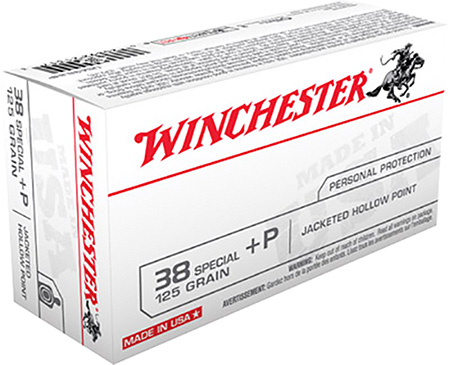 WINCHESTER USA 38 SPECIAL +P 125GR JHP 50RD 10BX/CS - for sale