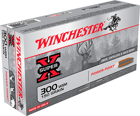 WINCHESTER SUPER-X 300 WSM 150GR POWER POINT 20RD 10BX/CS - for sale