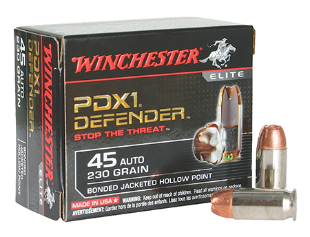 WINCHESTER SUPREME 45 ACP 230GR PDX1 DEF HP 20RD 10BX/CS - for sale