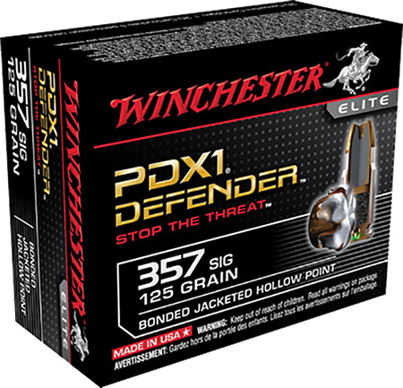 WINCHESTER SUPREME ELITE 357 SIG 125GR PDX1 DEF 20RD 10BX/C - for sale