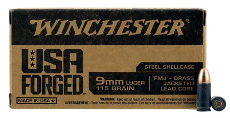WIN 9MM 115GR FMJ STEEL CASE 50/500 - for sale