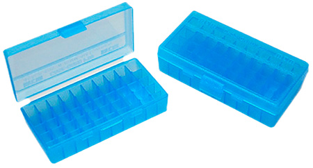 mtm case-gard - Ammo Box - P50 MED HNDGN AMMO BOX 50RD - CLR BLUE for sale