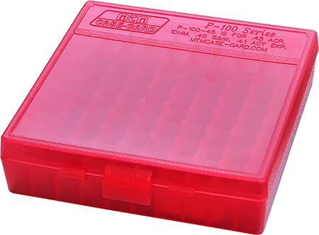 mtm case-gard - Ammo Box - P100 LGE HNDGN AMMO BOX 100RD - CLR RED for sale