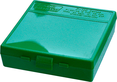 mtm case-gard - Ammo Box - P100 SML HNDGN AMMO BOX 100RD - GREEN for sale