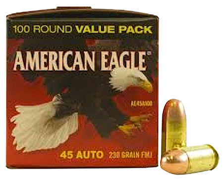 FEDERAL AE 45 ACP 230GR FMJ 100RD 5BX/CS - for sale