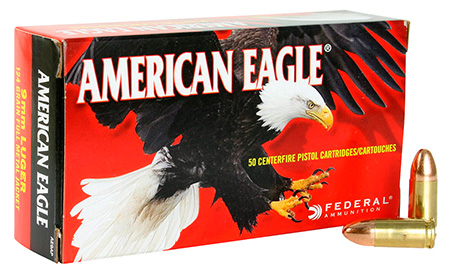 FED AM EAGLE 9MM 124GR FMJ 50/1000 - for sale