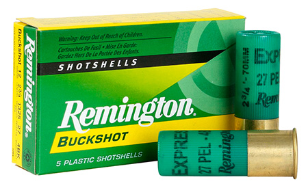 REMINGTON BUCKSHOT 12GA 2.75" #4 BUCK 27 PELLETS 5RD 50BX/CS - for sale