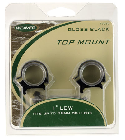 WEAVER TOP MOUNT RNGS 1" LOW MATTE - for sale
