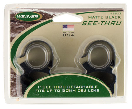 WEAVER SEE-THRU TOP MNT RNGS 1" MATT - for sale