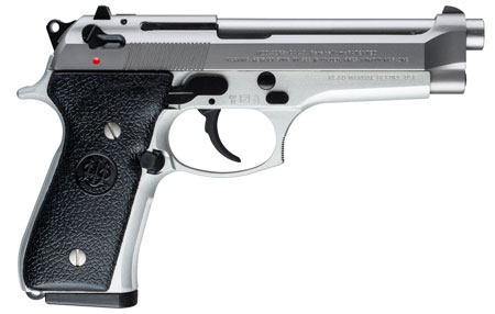BERETTA 92FS 9MM 4.9" FS 3-DOT 10-SHOT INOX BLK RUBBER ITALY - for sale