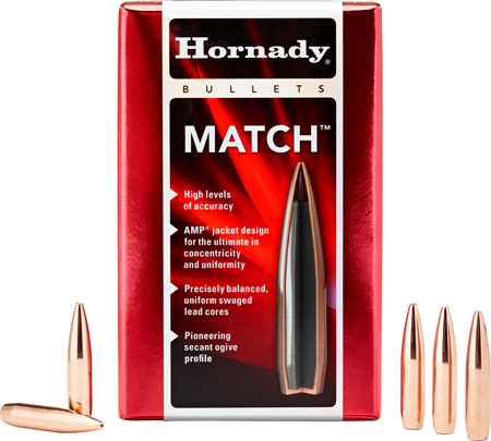 Hornady - Match - 30 Caliber - BULLET 30 CAL 308 168GR BTHP MTCH 100/BX for sale