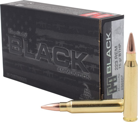 HORNADY BLACK 223 REM 75GR BTHP MATCH 20RD 10BX/CS - for sale