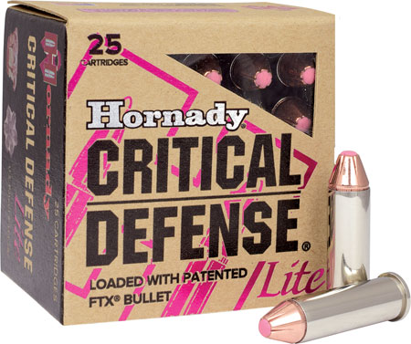 HORNADY CRITICAL DEFENSE LITE 38 SPECIAL 90GR FTX 25RD 10B/C - for sale