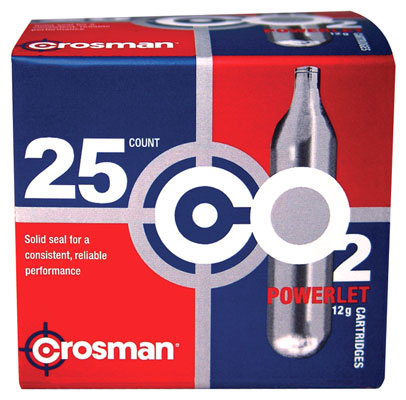 crosman - Powerlet - POWERLET 12G CO2 CARTRIDGES 25 CT for sale