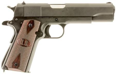 AUTO-ORDNANCE 1911A1 45ACP MATTE BLACK WOOD GRIPS US LOGO - for sale