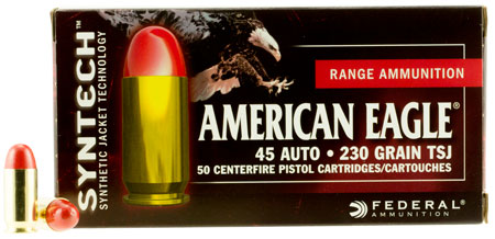 FEDERAL AE 45 ACP 230GR TOTAL SYNTHETIC JACKET 50RD 10BX/CS - for sale