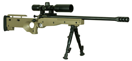 CRICKETT PRECISION RIFLE 22LR BLUED/FDE THREADED W/SCOPE - for sale