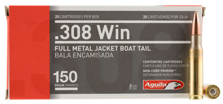 AGUILA 308WIN 150GR FMJBT 20/500 - for sale