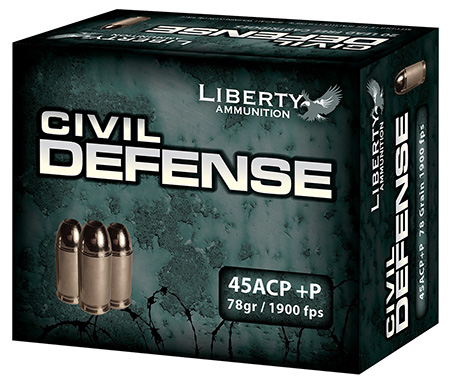LIBERTY CIVIL DEFENSE 45 ACP 78GR HP 20RD 10BX/CS - for sale