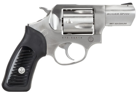 RUGER SP101 357MAG 2.25" FS STAINLESS STEEL RUBBER - for sale