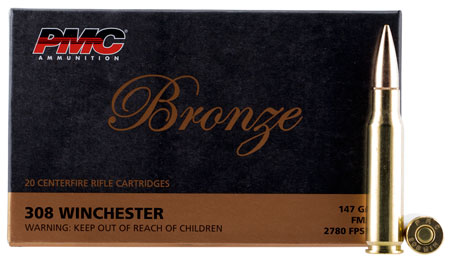 PMC BRNZ 308WIN 147GR FMJ 20/500 - for sale