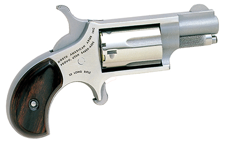 NAA MINI-REVOLVER 22LR 1-1/8" S/S MATTE WOOD - for sale