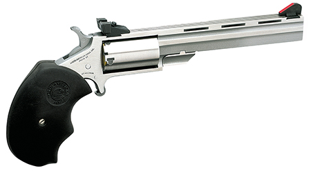 NAA "MINI-MASTER TARGET" 22WMR 4"VR AS S/S BLACK RUBBER GRIPS - for sale