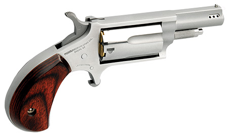 NAA MINI-REVOLVER COMBO 1-1/8" 22LR/22WMR S/S PORTED WOOD - for sale