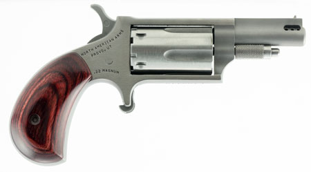 NAA MINI-REVOLVER COMBO 1-5/8" 22LR/22WMR S/S PORTED WOOD - for sale