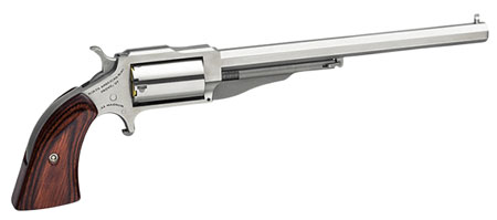 NAA MINI-REVOLVER "HOGLEG" 22WMR 6" FS S/S WOOD - for sale