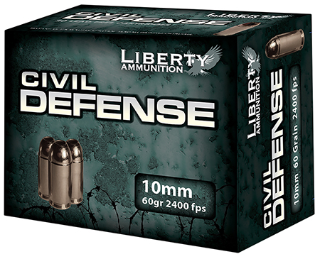 LIBERTY CIVIL DEFENSE 10MM 60GR HP 20RD 10BX/CS - for sale