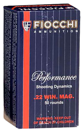 FIOCCHI 22WMR 40GR FMJ 1910FPS 50RD 40BX/CS - for sale