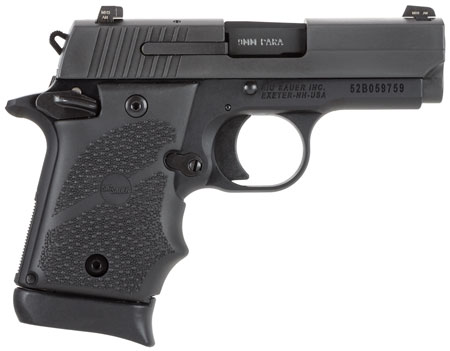 SIG P938 BRG 9MM 3" SAO SIGLITE (1)7RD RUBBER/BLACK - for sale