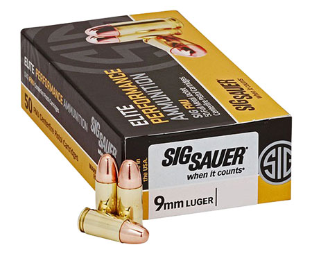 SIG 9MM LUGER 124GR FMJ 50RD 10BX/CS - for sale