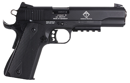 GERMAN SPORT 1911 AD-OPS 22LR 5" BLACK/SYN 10RD W/RAIL - for sale