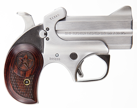 BOND ARMS TEXAS DEFENDER 357 MAG 3" FS STAINLESS WOOD - for sale