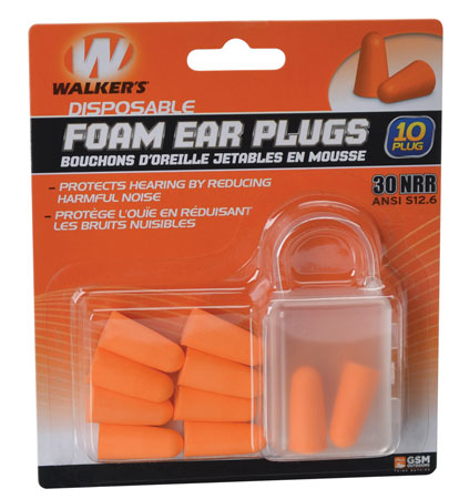 WALKER'S FOAM EAR PLUGS 5PK BLISTER - for sale