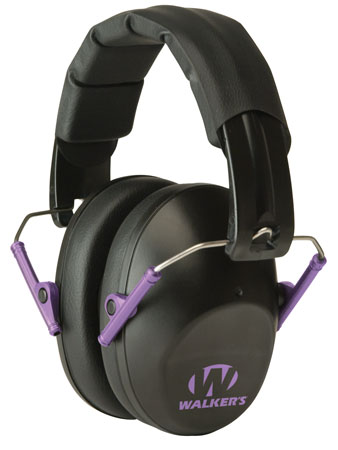 walker's game ear - Pro - LOW PROFILE FOLDING MUFF BLACK/PURPLE for sale