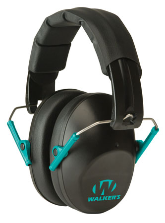 walker's game ear - Pro Low Profile - LOW PROFILE FOLDING MUFF BLACK/TEAL for sale