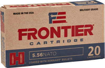 Hornady - Military Grade - 5.56x45mm NATO - AMMO FRONTIER 5.56 NAT 55GR FMJ 20/BX for sale