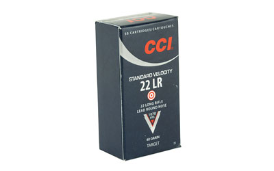 CCI 22LR STANDARD 1070FPS 40GR 50RD 100BX/CS LEAD-RN - for sale