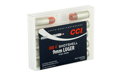 CCI SHOTSHELL 9MM LUGER 53GR #4 SHOT 10RD 20BX/CS - for sale