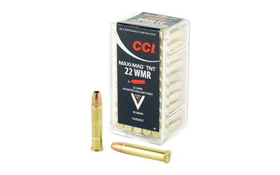 CCI MAXI-MAG 22WMR 30GR TNT JHP 2200FPS 50RD 40BX/CS - for sale